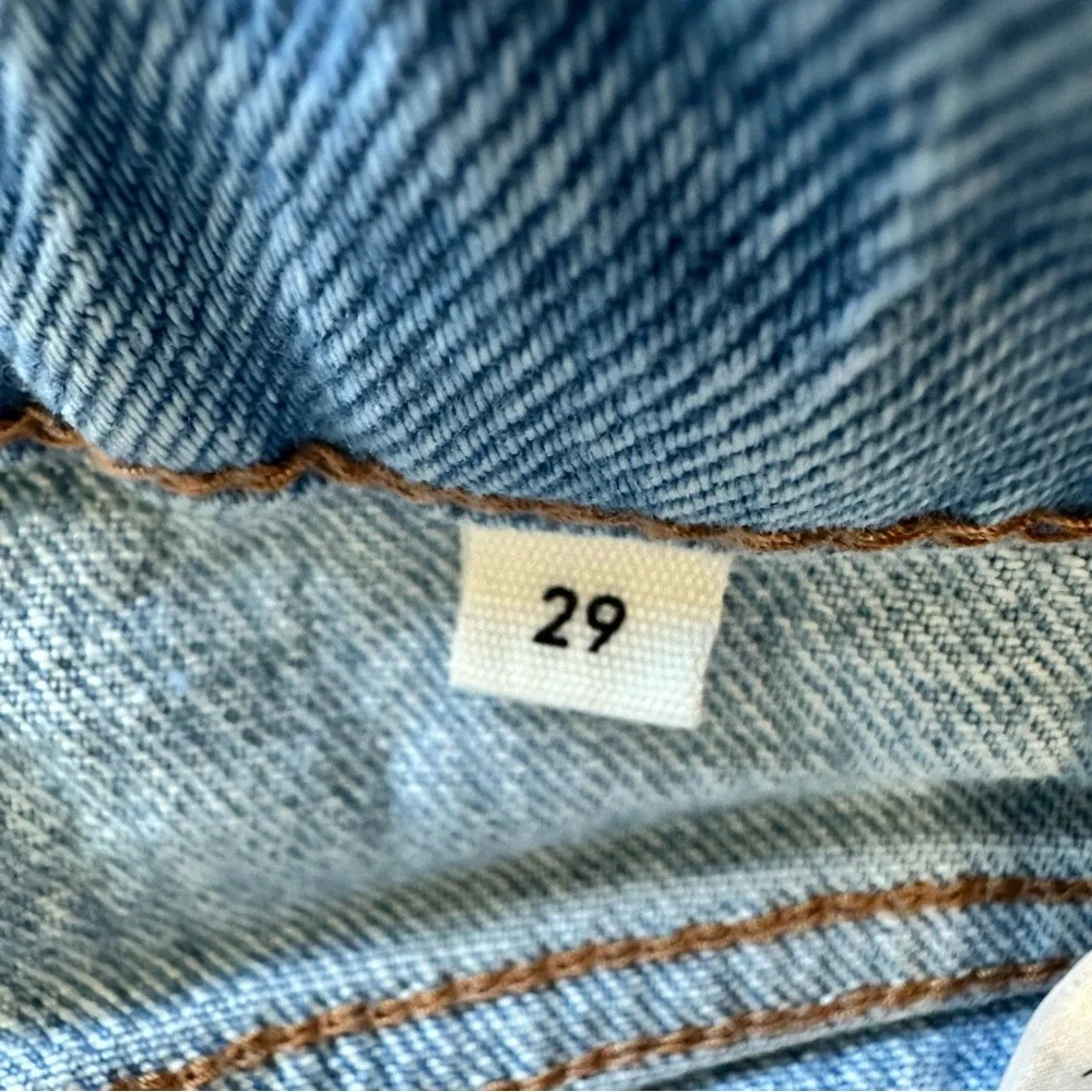 Denim Forum Light Blue Straight Leg Jeans - Picture 5 of 12